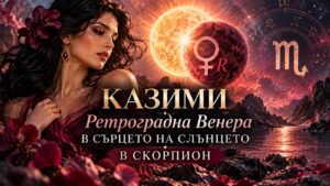 Казими – Ретроградна Венера в сърцето на Слънцето – 24.10.2026 г.